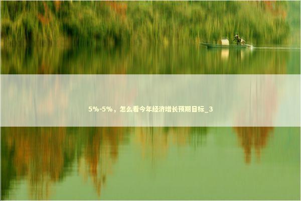 5%－5%，怎么看今年经济增长预期目标_3