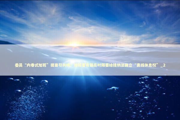 委员“内卷式加班”提案引共鸣：加班要有最高时限要给钱依法确立“离线休息权”_2