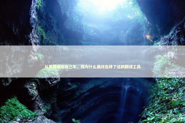 从事跨境电商三年，我为什么最终选择了这款翻译工具